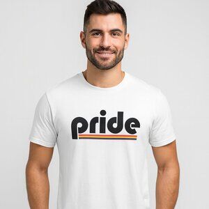 Celebrate It White Pride Graphic Tee Shirt Size: Large